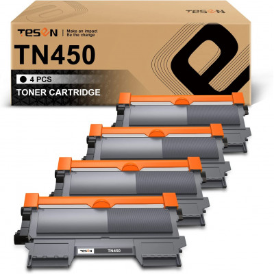 TN450 TN420 TESEN Compatible Toner Cartridge Replacement 4 Packs